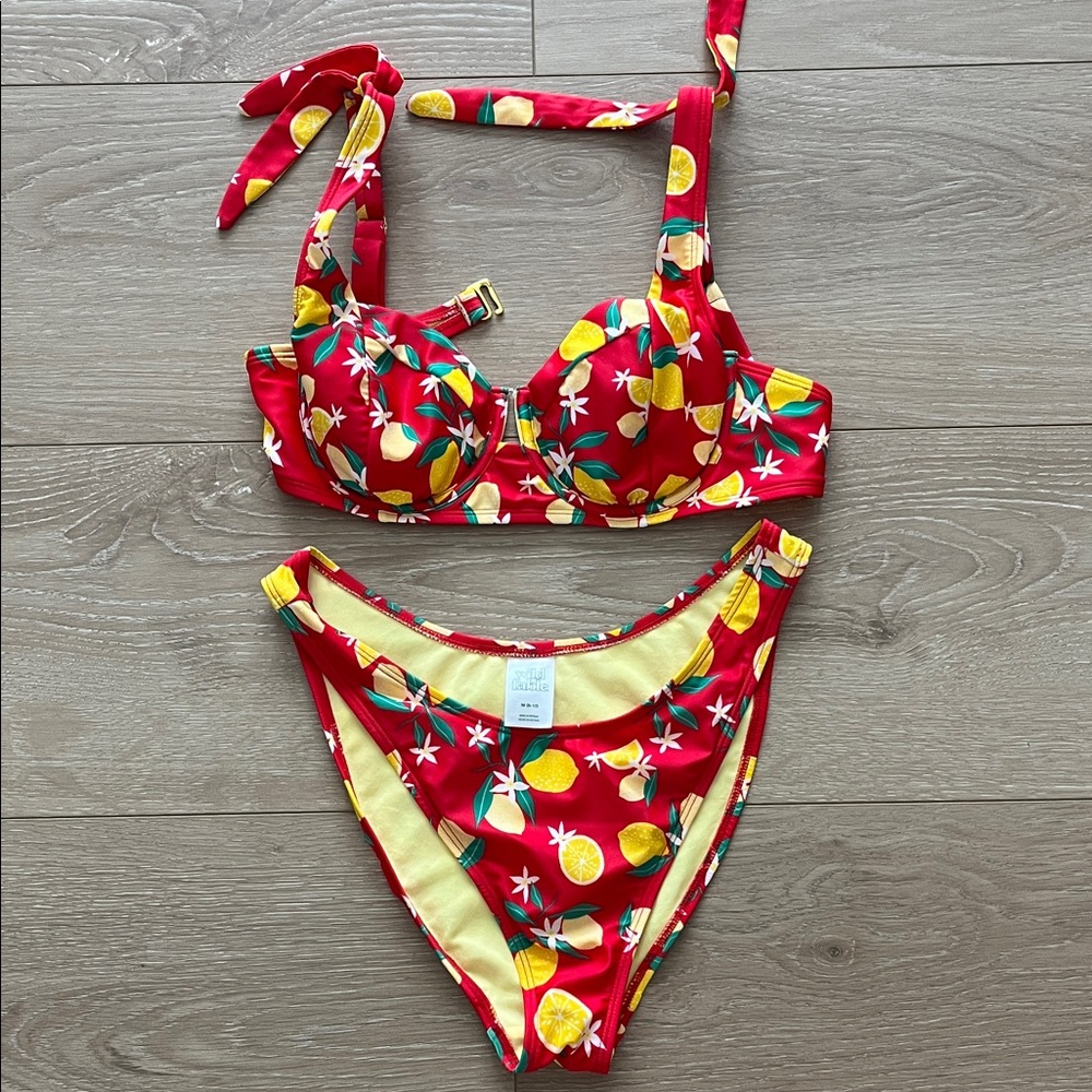 Wild Fable Women’s Bikini Set - Red and Yellow Fruit Print
